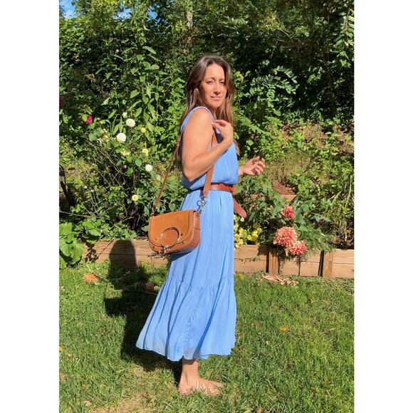 FRNCH Paris Blue Midi Dress — Made in Italy - Picture 3 of 9